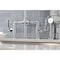 Kingston Brass KS2331KL Industrial Style Bridge Kitchen Faucet with Brass Sprayer, Polished Chrome KS2331KL - alternate 4